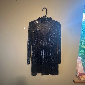 Black sequen dress